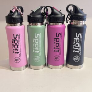 BOTELLA ACERO SPORT CON PICO 350ML ENGOMADA (RJ-AZ-RS-VE-NE-VI)