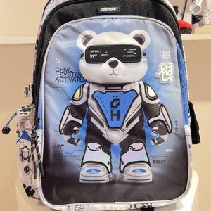 Mochila esc.  BR322.  Con 18" de altura, tiene espacio suficiente para carpetas de tamaño oficio, cuadernos y cartucheras.